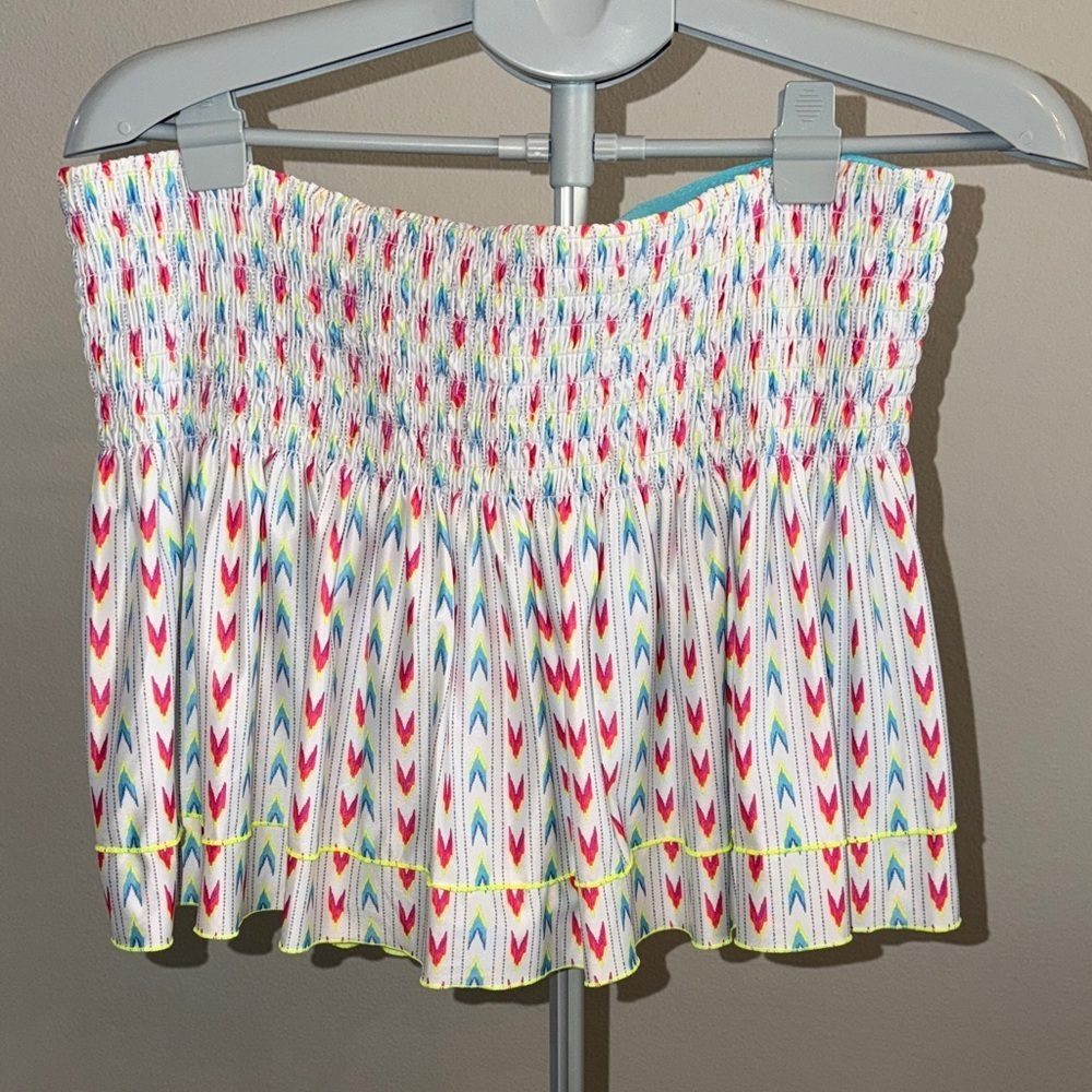 Lucky in Love Vibrant Blue and Multicolor skort -longer length